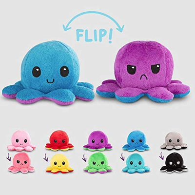 Dwustronna Octopus Mood Doll 40x50mm Zmiana twarzy może się przewrócić