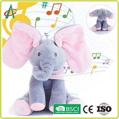 CPSIA Standardowe muzyczne pluszowe zabawki, 25 cm muzyczny słoń dla niemowląt
