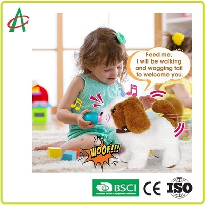 9,8 '' Interactive Stuffed Puppy Walking szczekający śpiew