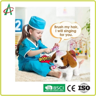 9,8 '' Interactive Stuffed Puppy Walking szczekający śpiew