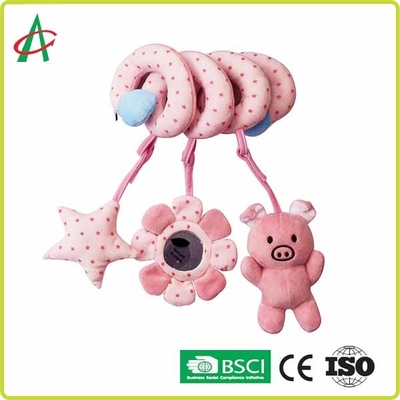 Noworodka 20 cm spiralna zabawka do wózka z grzechotką i skrzypiącym BB