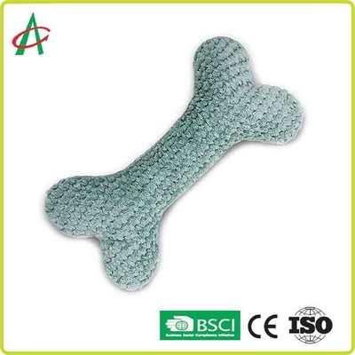 ISO9001 Pluszowa zabawka dla zwierząt w kształcie kości 15 cm * 5,5 cm z piszczałką