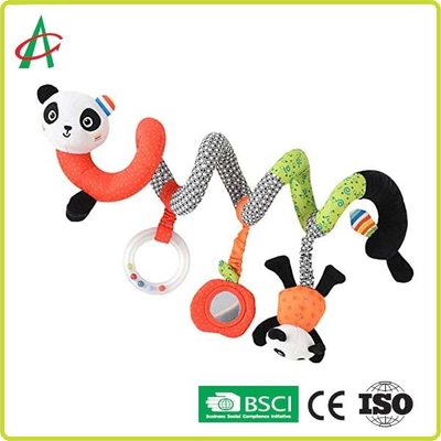 BSCI Baby Panda pluszowa spiralna zabawka z dostosowanymi lustrami