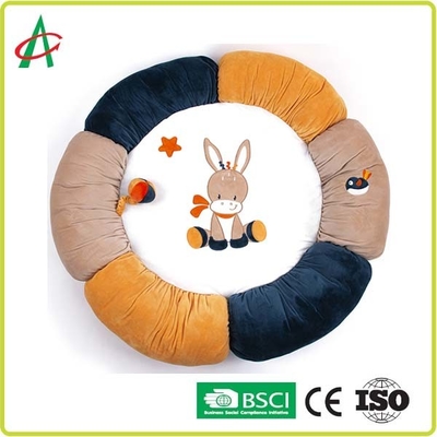 AZO Free boA fabric Baby Gym Play Mat z mini pluszowymi zabawkami dla zwierząt