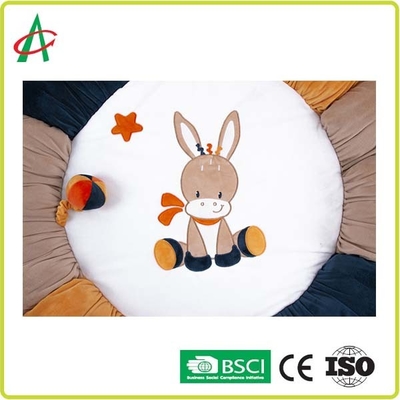 AZO Free boA fabric Baby Gym Play Mat z mini pluszowymi zabawkami dla zwierząt